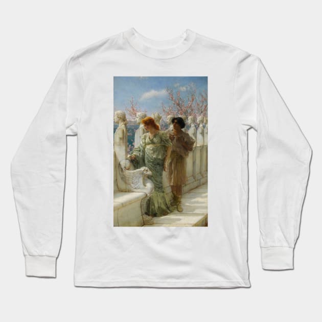 Past And Present Generations by Lawrence Alma-Tadema Long Sleeve T-Shirt by Classic Art Stall